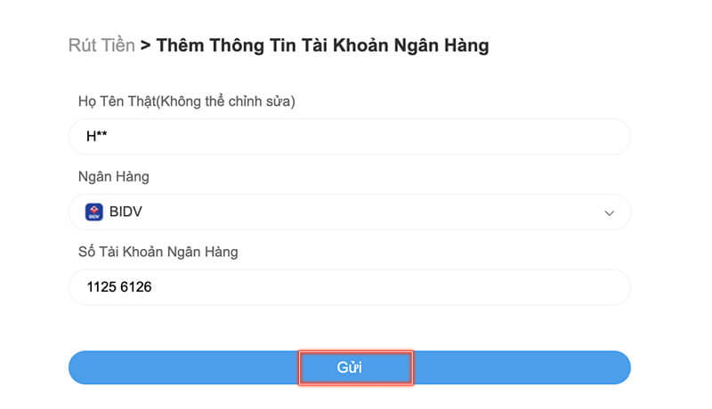 Hướng dẫn rút tiền MG188 qua tài khoản ngân hàng